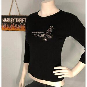 Harley-Davidson Casual Shirt Medium Women, With Rhinestones